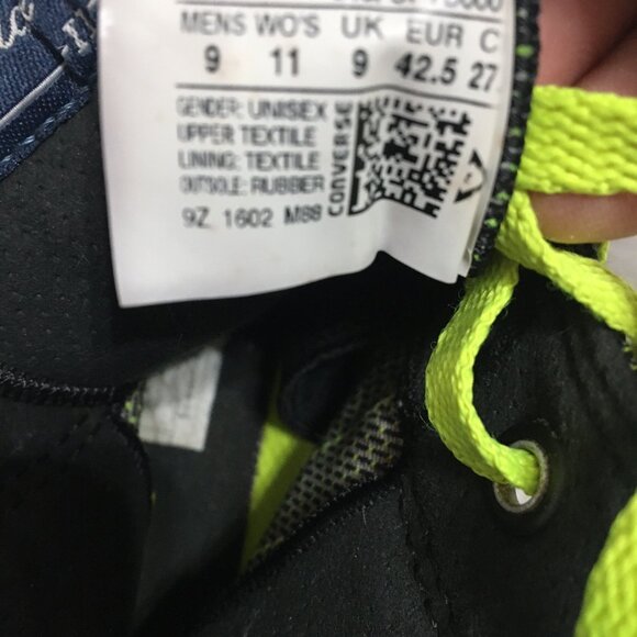 Converse Chuck Taylor 2 Neon Green and Black High Top Sneakers - Picture 7 of 11